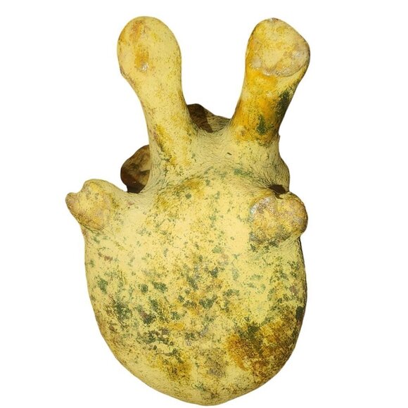 Antique Terracotta Pig Figurine Piggy Bank With Rustic Patina Finish 7 inches - Picture 5 of 5